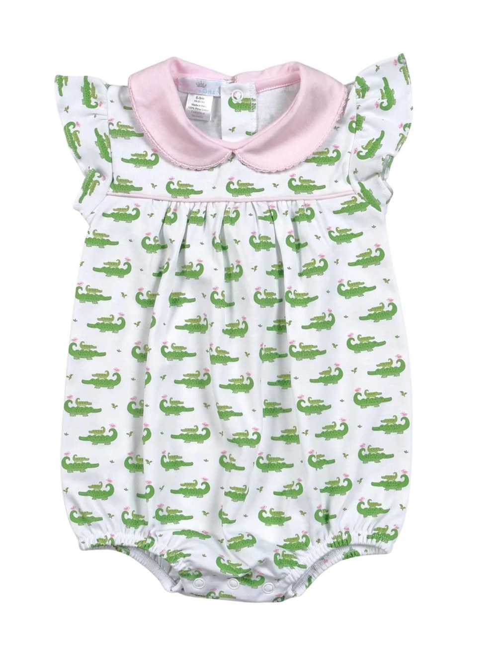 Boutique Pink Alligators Bubble Romper